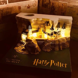 Harry Potter Hogwarts Castle Omoshiroi Block 3D Memo pad ...