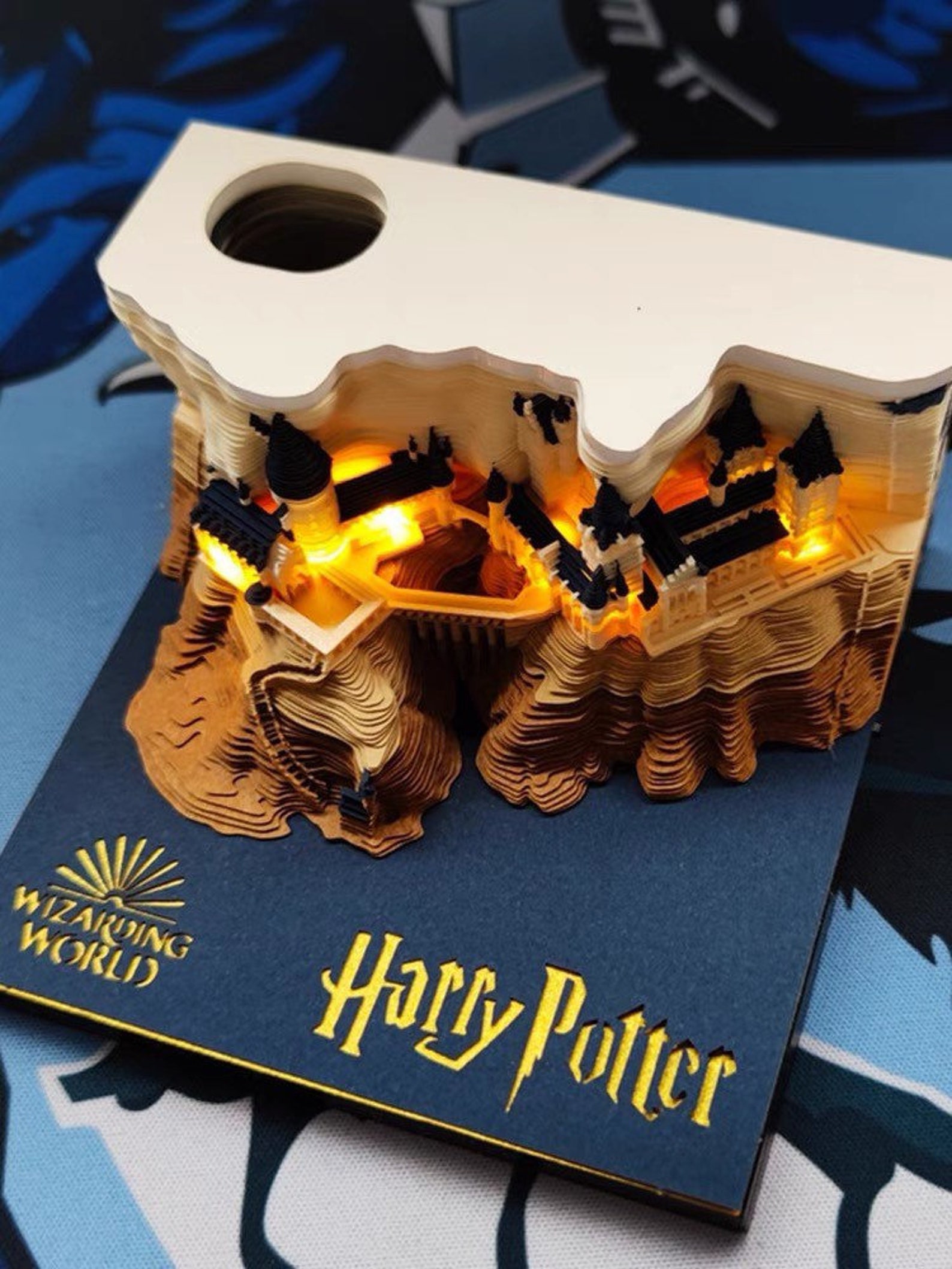 Harry Potter Hogwarts Castle Omoshiroi Block 3D Memo pad with Etsy