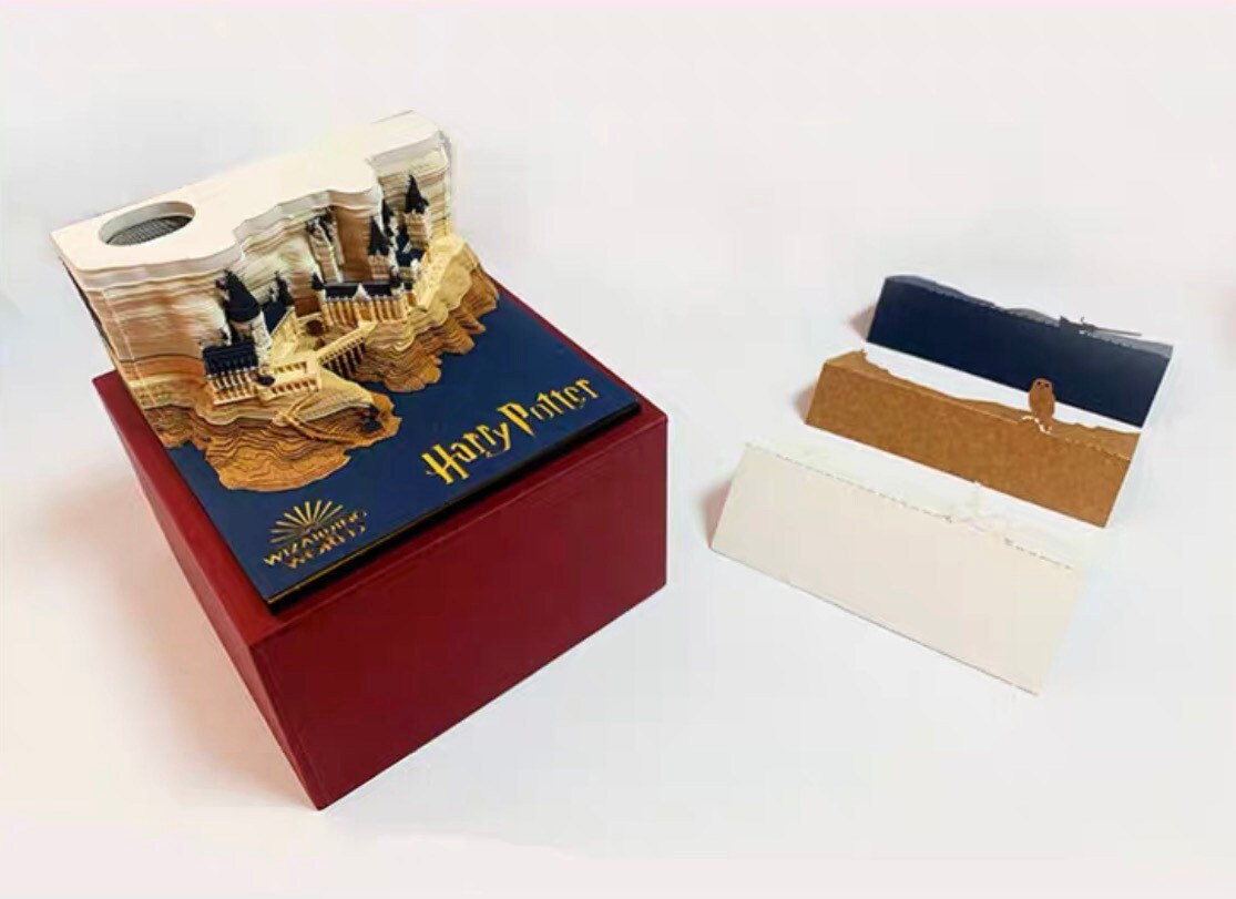 Harry Potter Hogwarts Castle Omoshiroi Block 3D Memo pad with Etsy
