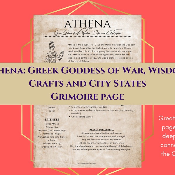 Goddess Athena - Etsy
