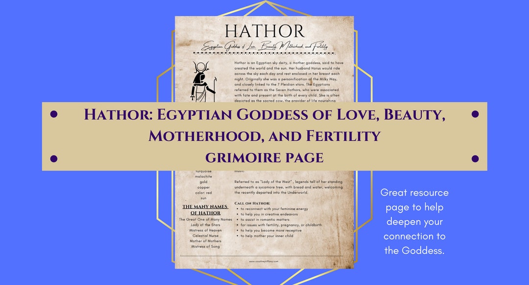 5. Hathor, Egyptian Goddess of Love and Beauty - wide 5