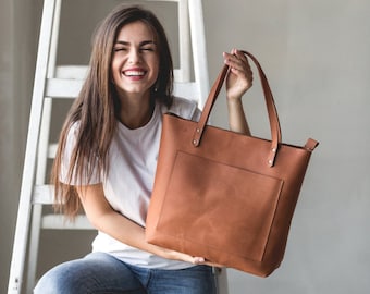zipper leather bag leather shopping bag hobo GRAY leather shoulder bags handmade leather bag leather shopper bag leather tote bag