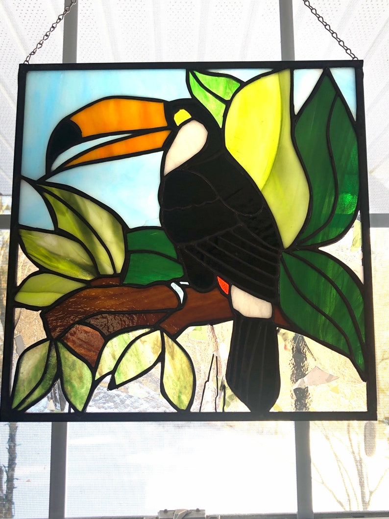 Stan the Toucan in Stained Glass Etsy