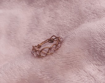 April / Aries Birthstone Braided Ring