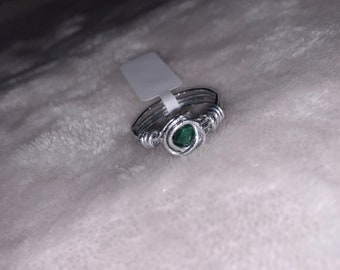 Emerald Crystal Wrapped Ring