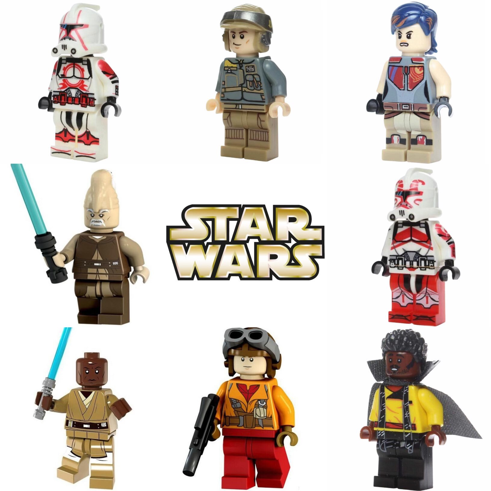 Star Wars Custom LEGO Mini Figures Collectibles Lando Jedi Etsy UK
