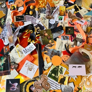 Halloween Inspiration Junk Journal Pack, scrapbooking kit, collage ephemera