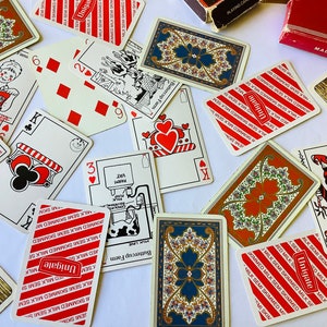 Gemengde partij 10 vintage speelkaarten ter verfraaiing voor junkdagboeken, ephemera, plakboek, collagekunst, gewijzigde speelkaarten, kunstwerken