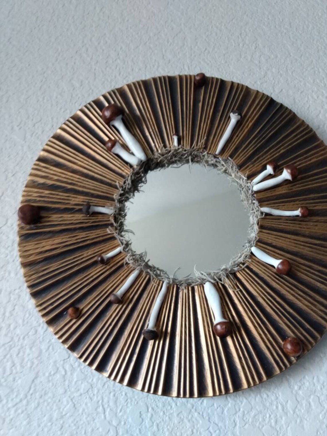 Mushroom Mirror Moss Decor Tiktok Mirror Stylish Bronze Etsy