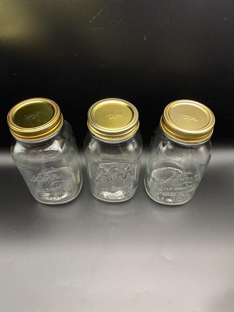 Vintage Kerr Mason Canning Jars Self Sealing Glass Jars Various Styles ...