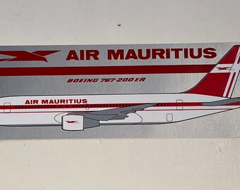 Air Mauritius Boeing 767-200 ER Plane Advertisement Sticker