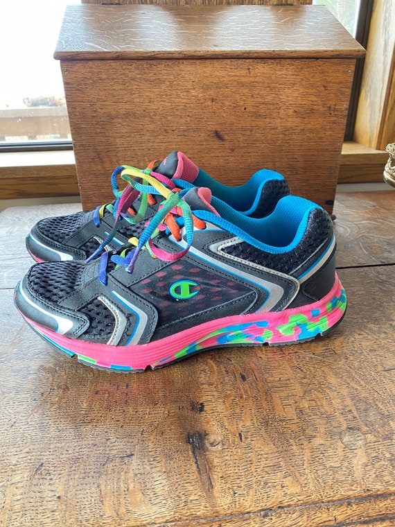 Sprong Integreren storting Champion Neon Rainbow Athletic Shoes Vintage 80s 90s - Etsy