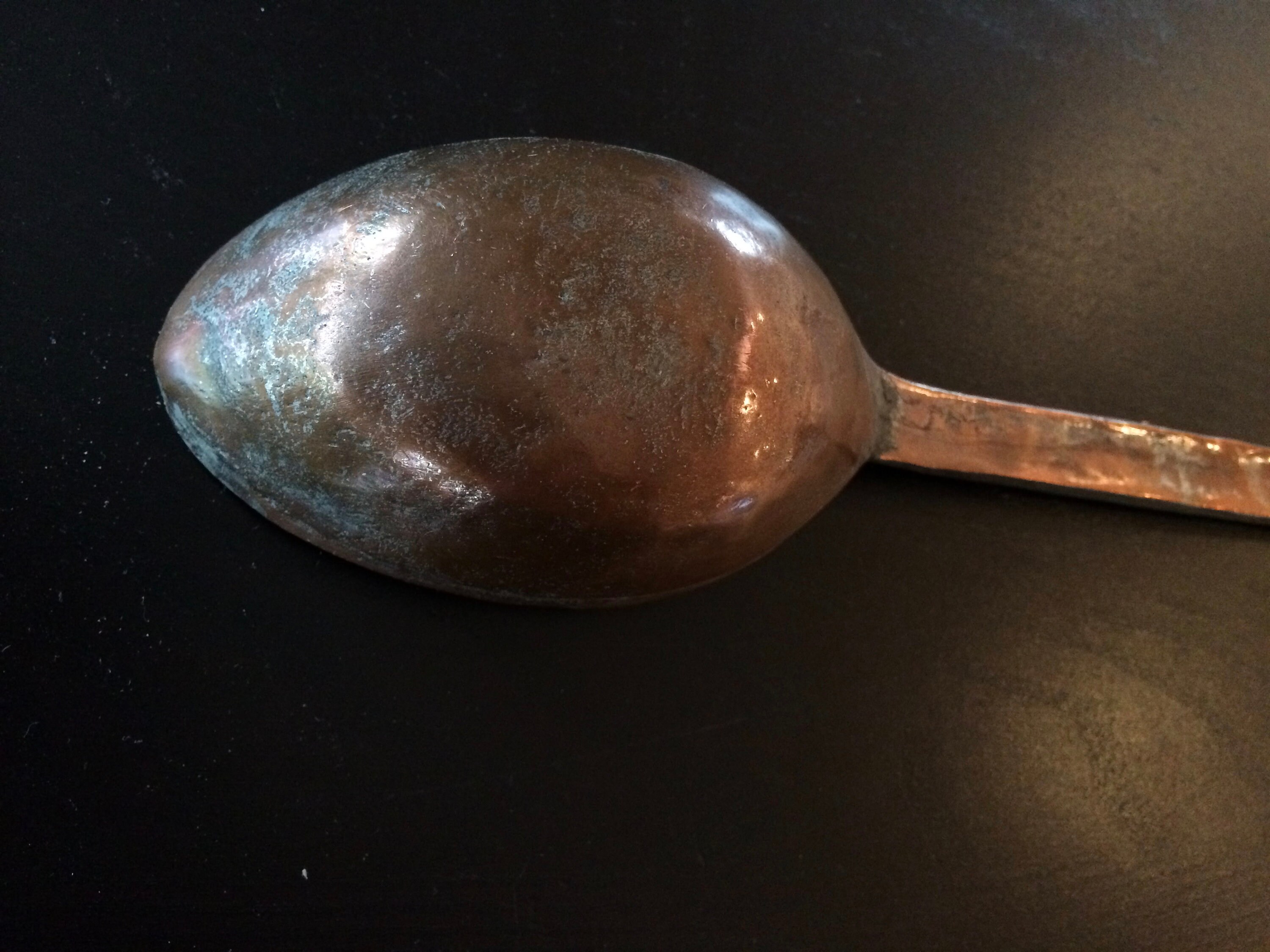 Primitive Rustic Antique Copper Spoon Long Handle Etsy