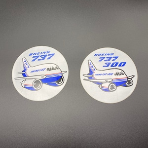 Boeing 737 / 737-300 Plane Advertisement Sticker Decal Vintage 1980s Flight Crew Sticker