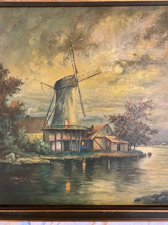 油彩画「Осеннее раздумье」 1946年 Kazonn O.A. il_340x270.3460976534_33p9.jpg