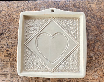 Heart Shaped Cookie Mold Brown Bag Cookie Art 1988 Hill Design