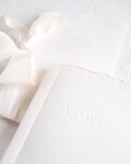 Vow Books, Set of 2 | Vow Books | Off-white Handmade Paper with Blindpress | Silk Ribbon product logo