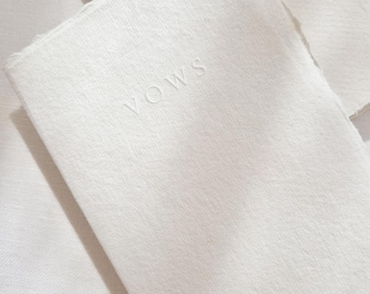 Libretti dei voti, set da 2 | Libretti dei voti | Carta fatta a mano color bianco sporco con pressatura a secco