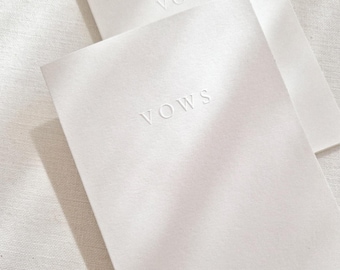 Vow booklets, set of 2 | Vow Books | Off-white paper with blind press