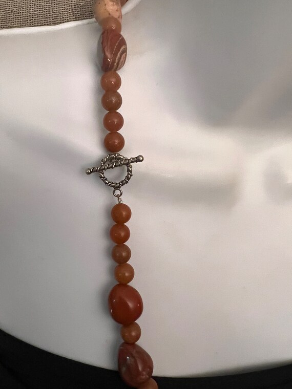 Vintage Agate and Carnelian necklace - image 7