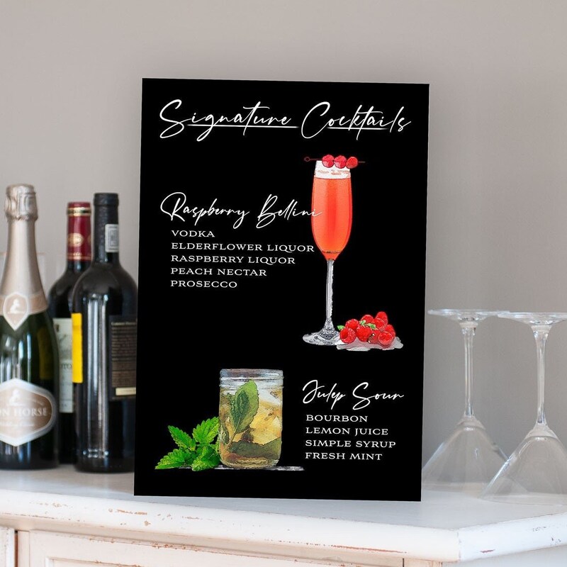Bar Signs Wedding Etsy