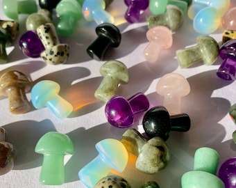 High Quality Crystal Mini Mushrooms - Cheap Crystal Mushrooms - Rose Quartz Crystal Mushroom - Crystal Mushi - Amethyst Crystal Mushroom -
