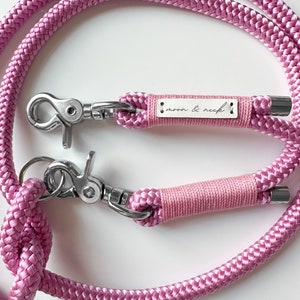 Pinke Hundeleine Tauleine große Hunde kleine Hunde verstellbar