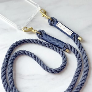 Mobile phone chain blue with gold carabiner and suction cup mobile phone case, interchangeable strap