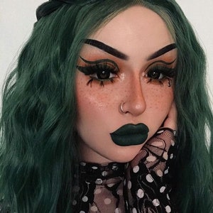 Green Emerald City Lipstick Liquid Matte Vegan & Cruelty-Free Waterproof Longwear Makeup Kitten Cosmetics image 3