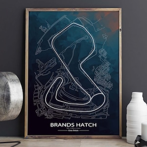 Brands Hatch Race Track Print, Brands Hatch Circuit, Brands Hatch Poster, DTM, GT World Challenge, Superbike, Toerwagen, BTTC, Motorsport