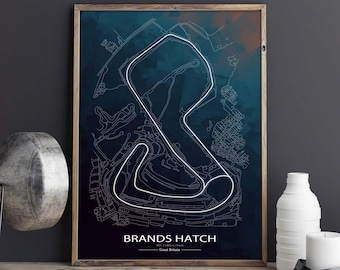 Brands Hatch Race Track Print, Brands Hatch Circuit, Brands Hatch Poster, DTM, GT World Challenge, Superbike, Touring Car, BTTC, Motorsport