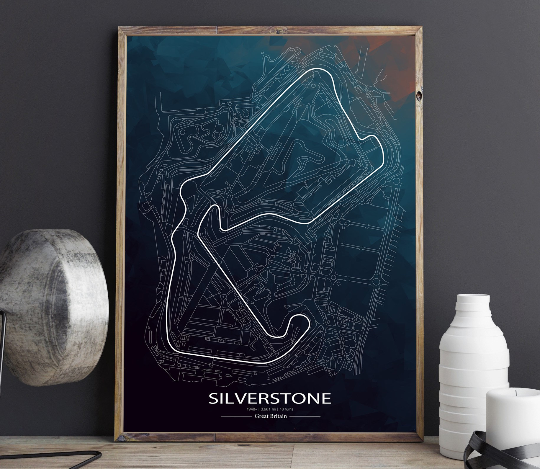 Silverstone Race Track Print, British Grand Prix, F1 Print, Formula 1, F1 Posters, F1 Wall Art, F1 Circuit, F1 Track, Formula 1 Wall Art