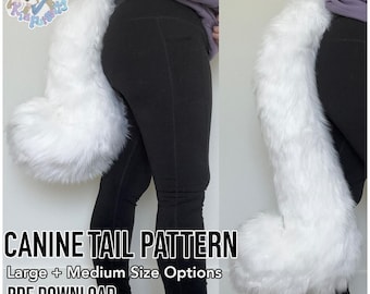 Canine Tail Pattern (Large + Medium Options) [PDF DOWNLOAD]