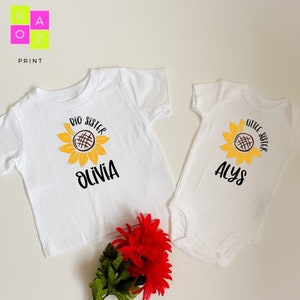 Big Sister Little Sister Matching Outfit-Matching Sister Shirts-Sibling shirts-Matching Sibling Outfit-Personalized Big/Little Sister Shirt