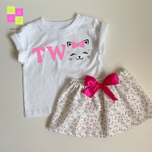 Cat Kitty Girl Birthday shirt, Cat party, Cat Girl birthday Outfit, girl birthday shirt, Cat Birthday theme, kitty shirt