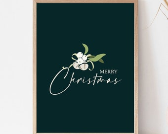 Christmas Printable Wall Art, Merry Christmas print, Christmas quote art, Christmas art decor, Holiday decor, Christmas print, Wall art xmas
