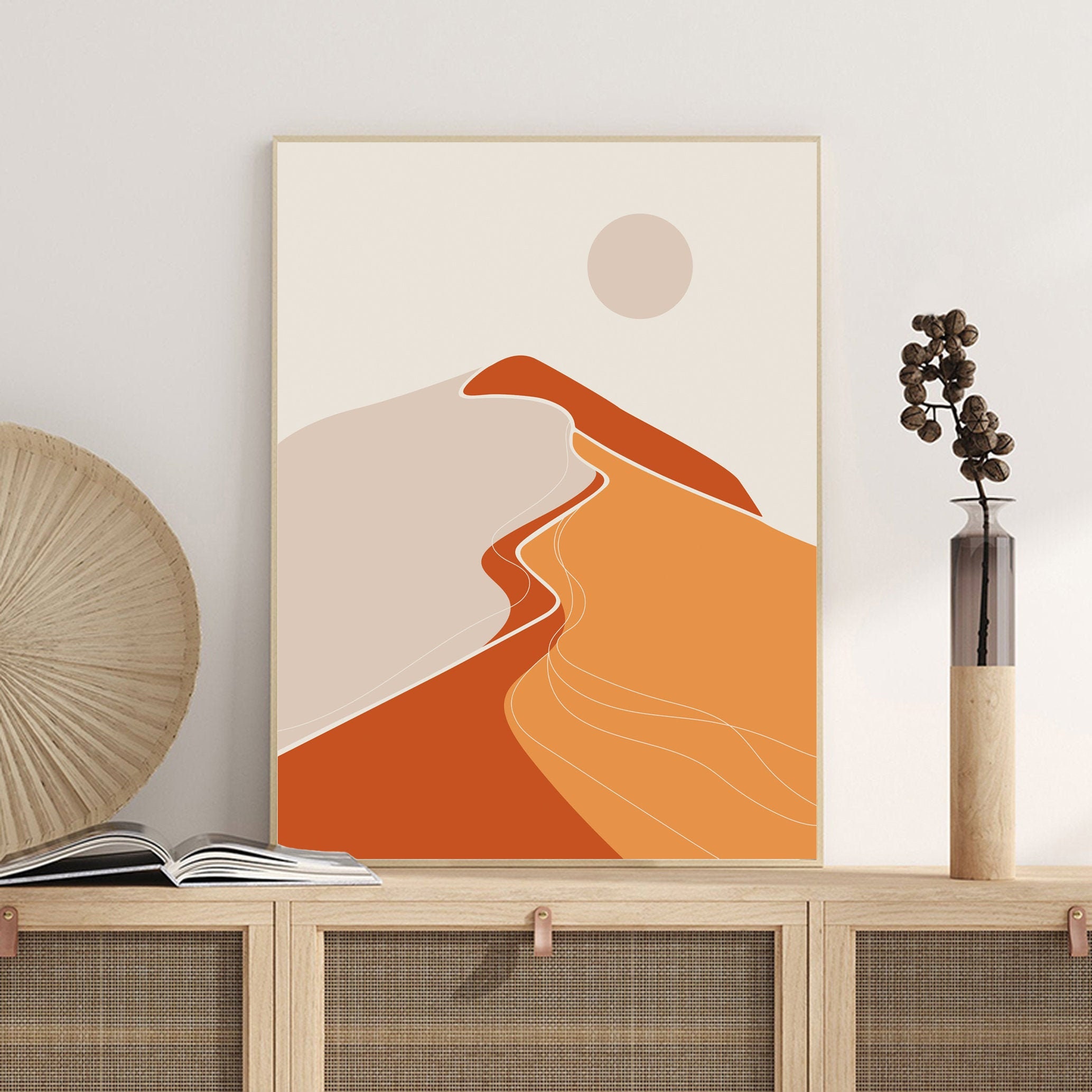 Abstract mountain art print Modern Abstract Wall Art Etsy