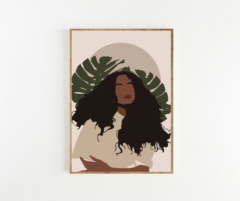 Set of 2 Prints Black Woman Print African American Wall Art - Etsy