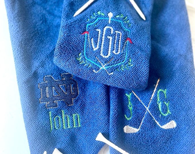 Personalized Golf Towels, Monogrammed Golf Towel, Embroidered Golf Towel, Custom Golf Gift, Golf Gifts for Men, Father's Day, Bachelor Party