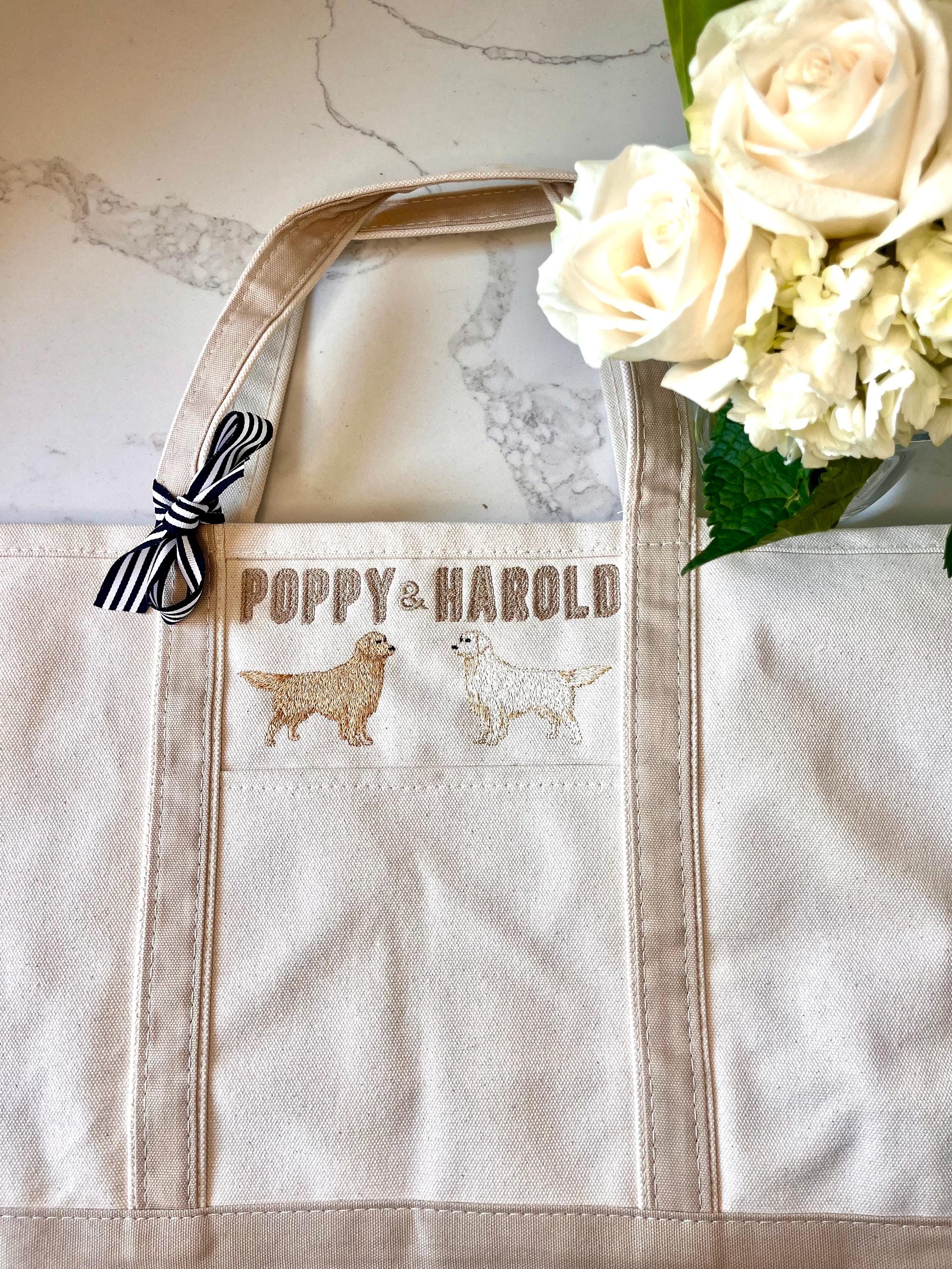 Monogrammed Large Pet Tote Bag, Personalized Dog Tote Bag, Customized Dog Travel Bag, Personalized Pet Bag, Pet Bag, Monogram Kennel Bag