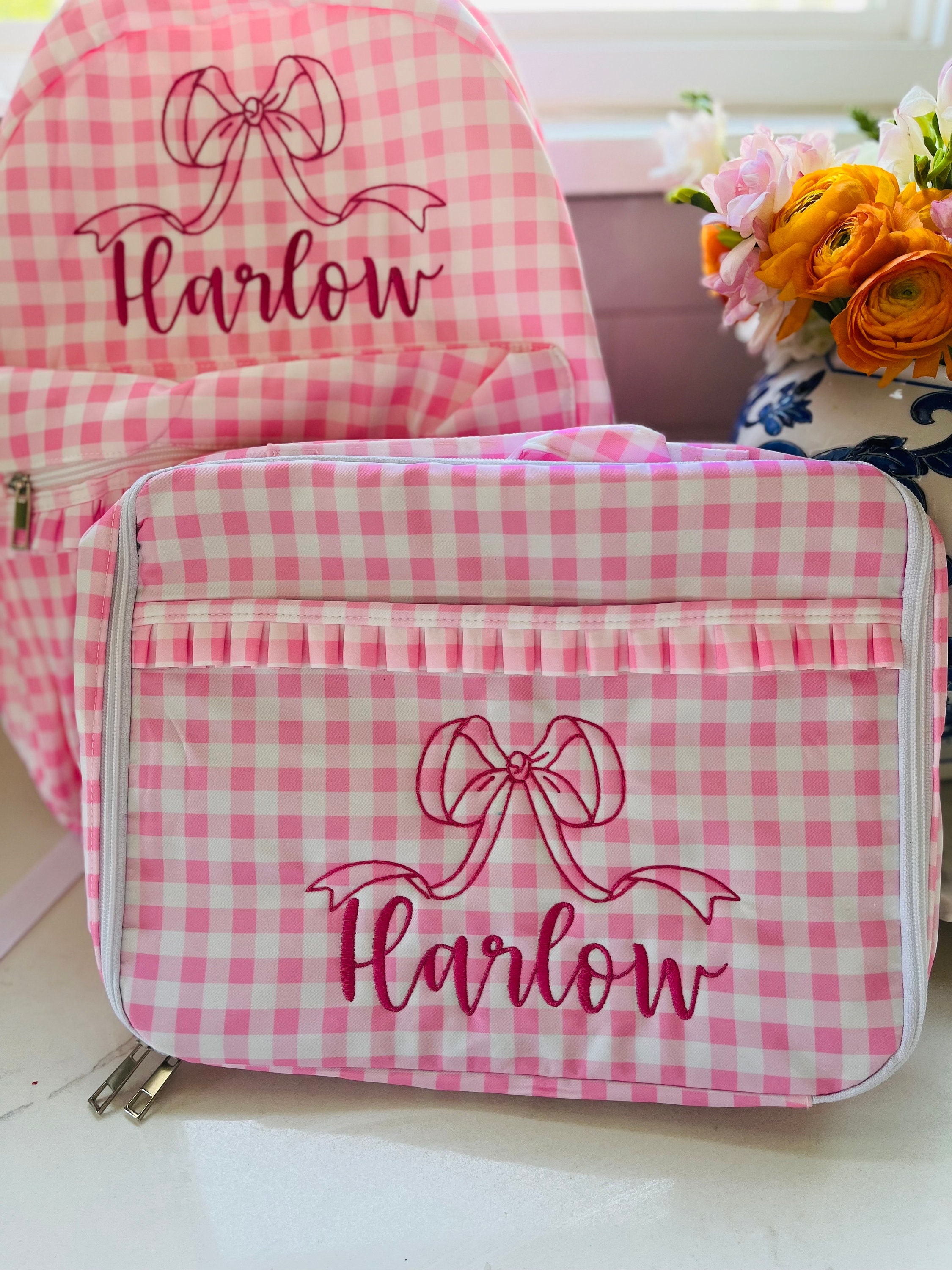 Monogrammed Child's Backpack, Personalized Backpack, Embroidered School ...