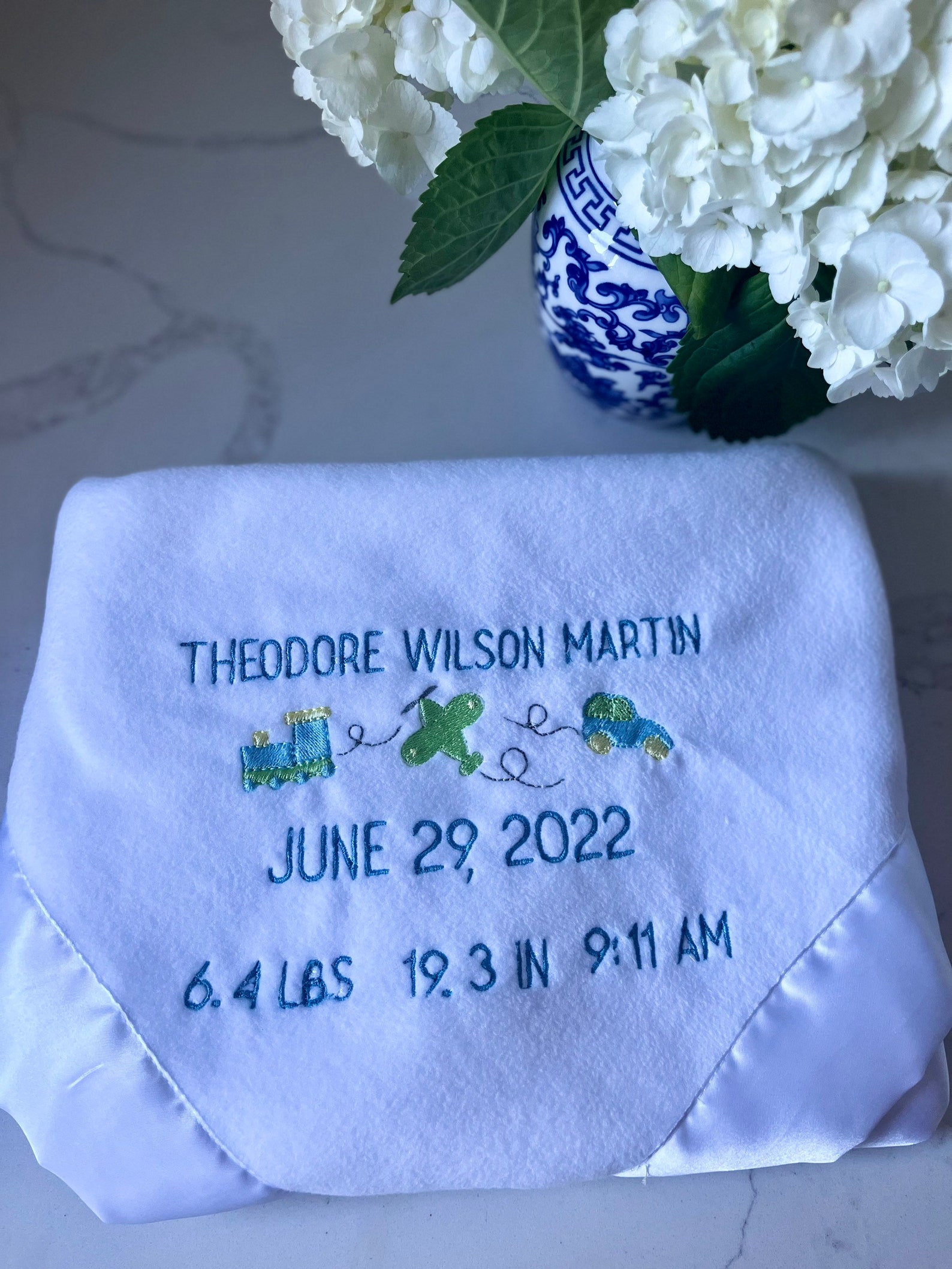 Personalized Baby Blanket Satin Trimmed Baby Blanket Etsy