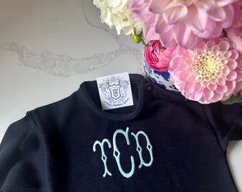 Rollneck Monogrammed Knit Sweater | Child's Personalized Sweater | Baby Gift | Classic Preppy Sweater | Long Sleeve Embroidered Pullover