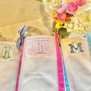 Personalisierte mittelgroße Tragetasche mit Monogramm, personalisierte Canvas-Boot-Einkaufstasche, benutzerdefinierte Strandtasche, personalisierte Windeltasche, Haustiertasche, Monogramm-Strandtasche