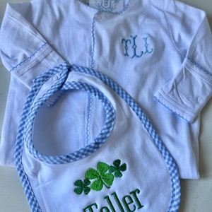 Monogrammed Baby Bib: Personalized Newborn Gift
