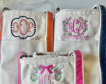 Monogrammed Large Tote Bag, Personalized Canvas Boat Tote Bag, Custom Beach Bag, Personalized Diaper Bag, Pet Bag, Monogram Beach Bag