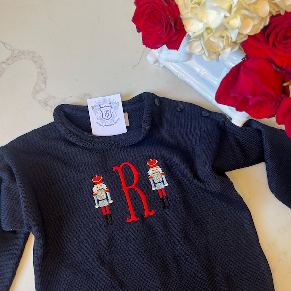 Christmas Monogrammed Rollneck Sweater | Personalized Sweater | Christmas Monogram Shirt | Nutcracker Sweater| Personalized Christmas Outfit