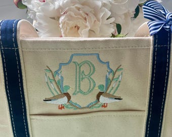 Monogrammed Large Tote Bag, Personalized Canvas Boat Tote Bag, Custom Beach Bag, Personalized Diaper Bag, Pet Bag, Monogram Beach Bag