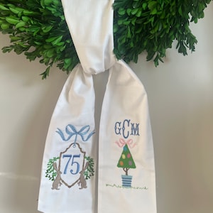 Monogrammed Easter Wreath Sash, Personalized Wreath Sash, Embroidered Easter Wreath Sash, Monogrammed Wreath, Easter Sash, Hostess Gift