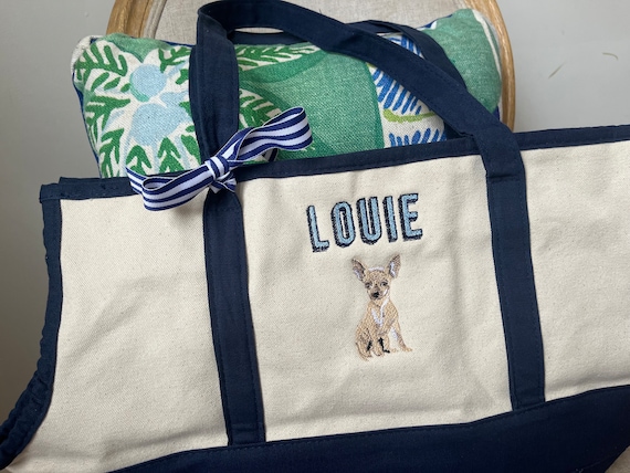 Monogrammed Pet Carrier, Personalized Canvas Dog Carrier, Custom Dog Bag, Personalized Pet Carrier Bag, Pet Carrier Bag, Monogram Dog Bag